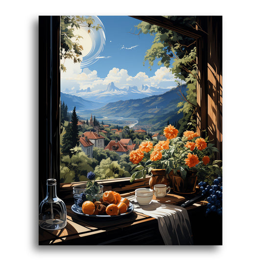 Valley View from the Window – Paint by Numbers Kit