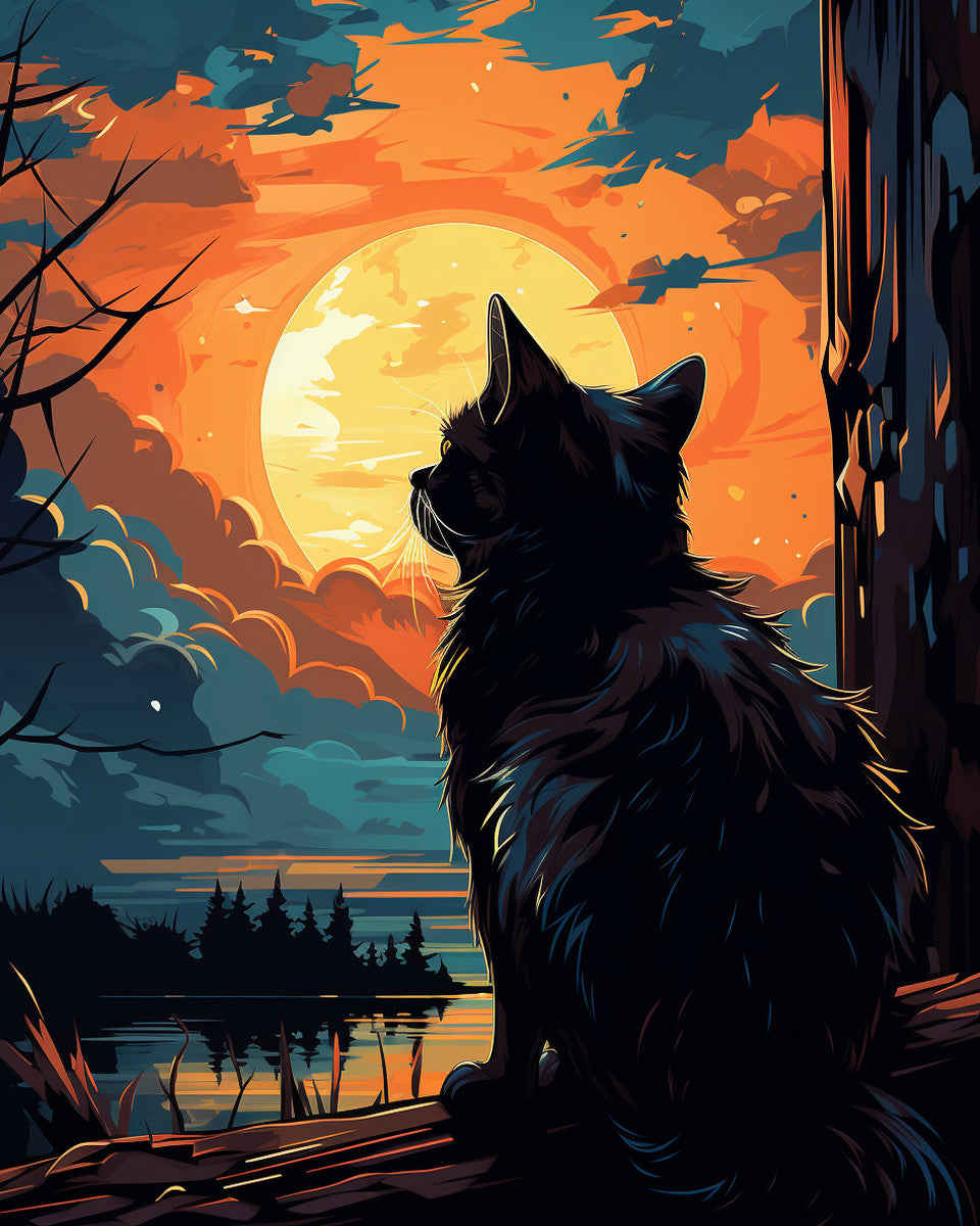 Dusk by the Lake – Paint by Numbers Kit