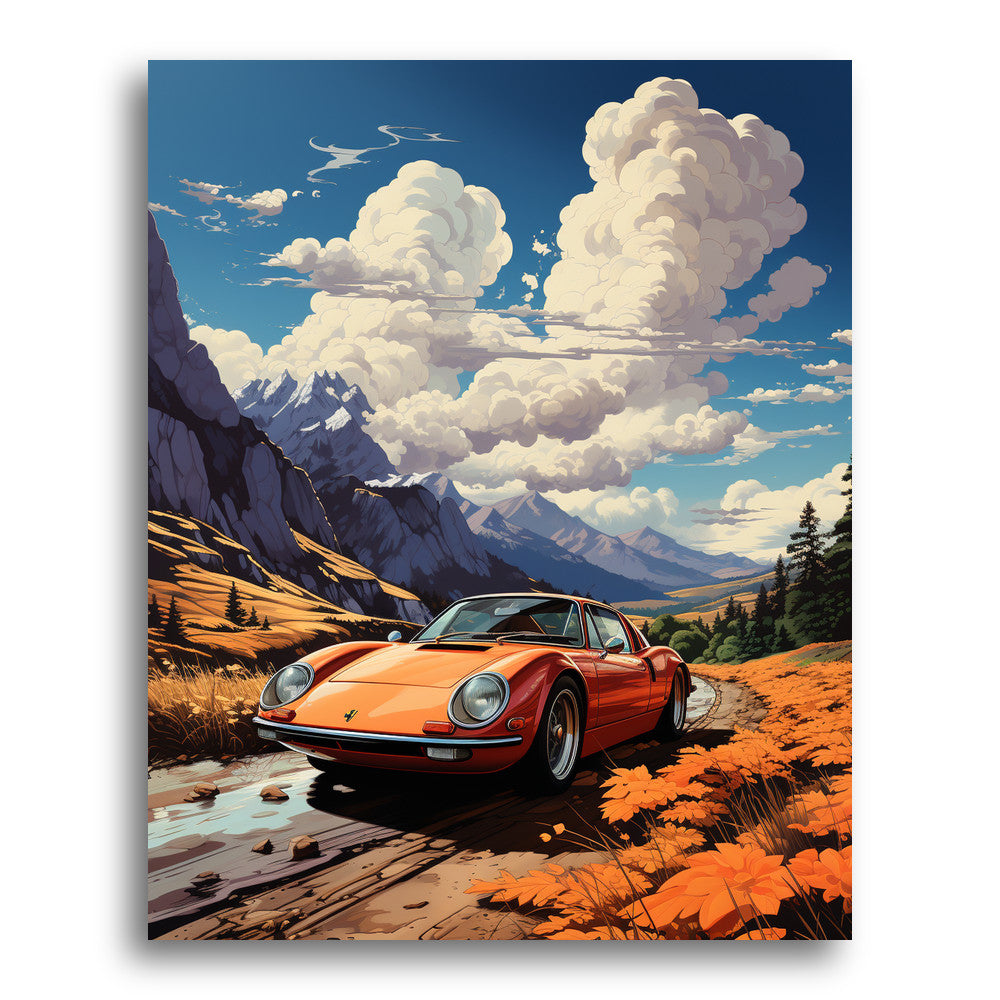 Autumn Drive Through Pines – Paint by Numbers Kit