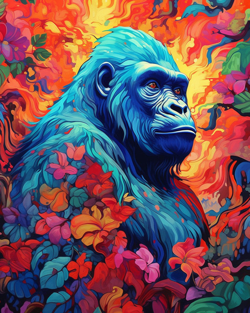 Gorilla in Flames – Paint by Numbers Kit