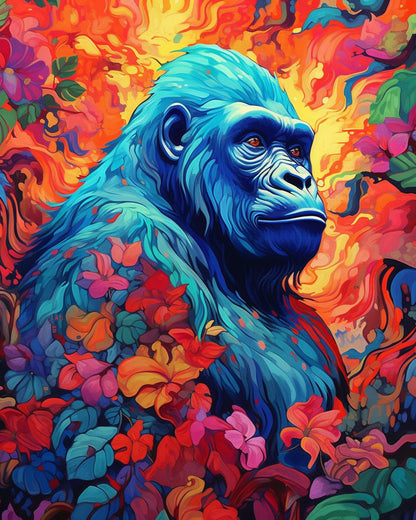 Gorilla in Flames – Paint by Numbers Kit