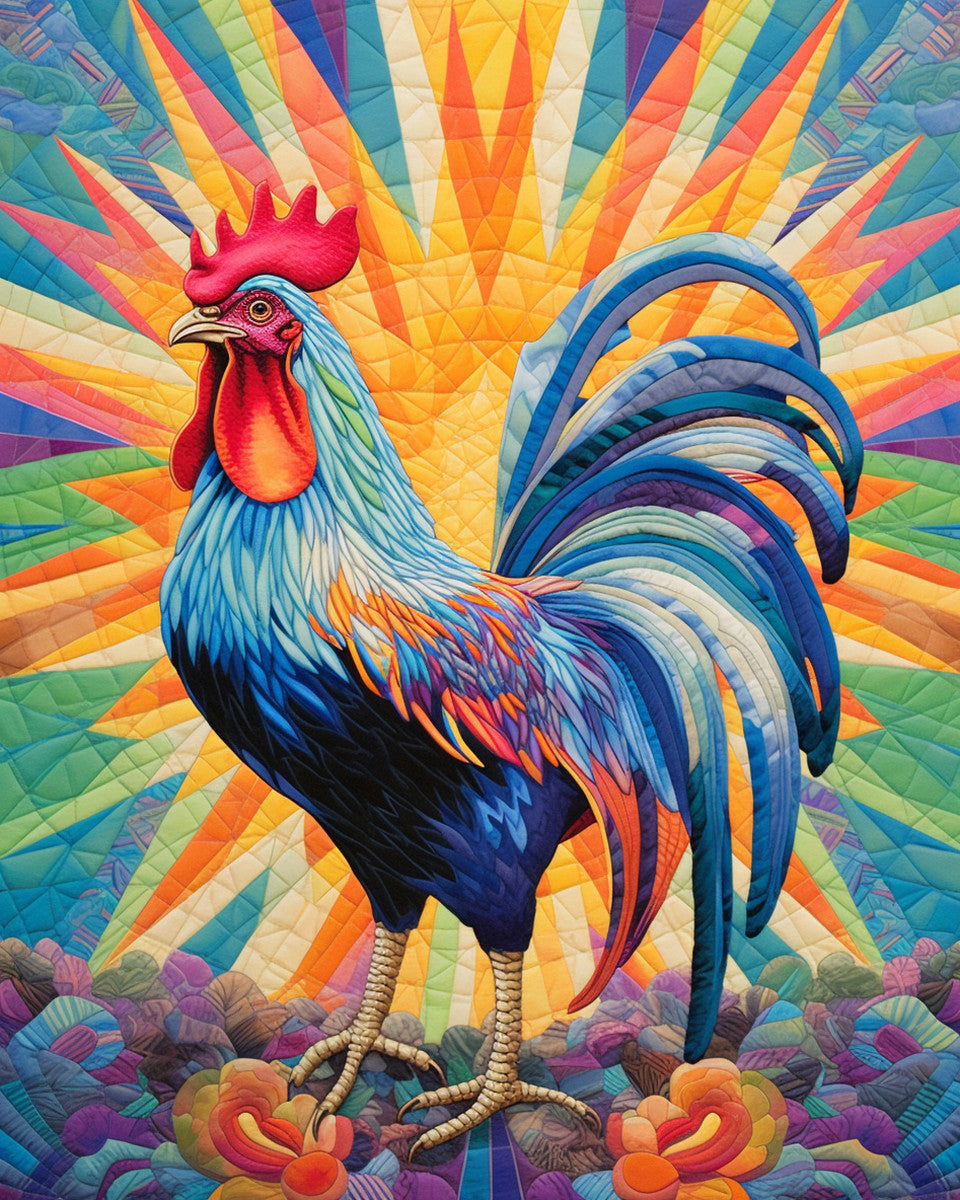 The Rooster's Burst – Paint by Numbers Kit