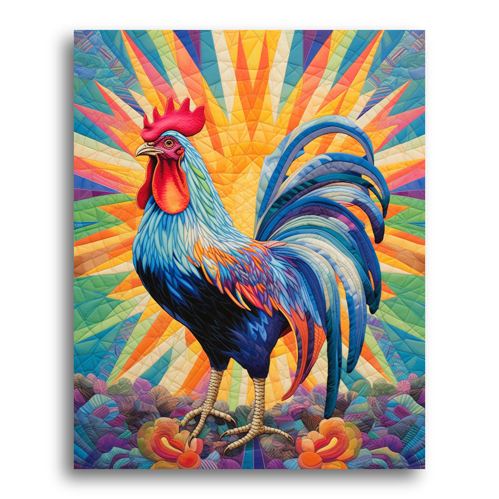 The Rooster's Burst – Paint by Numbers Kit
