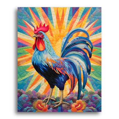 The Rooster's Burst – Paint by Numbers Kit