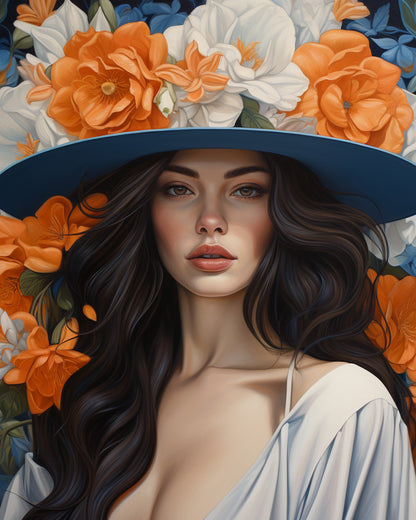 Blue Hat Reflection – Paint by Numbers Kit