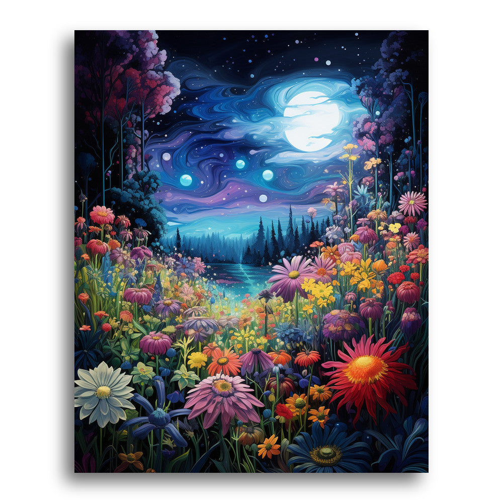 Spring Night Meadow – Paint by Numbers Kit