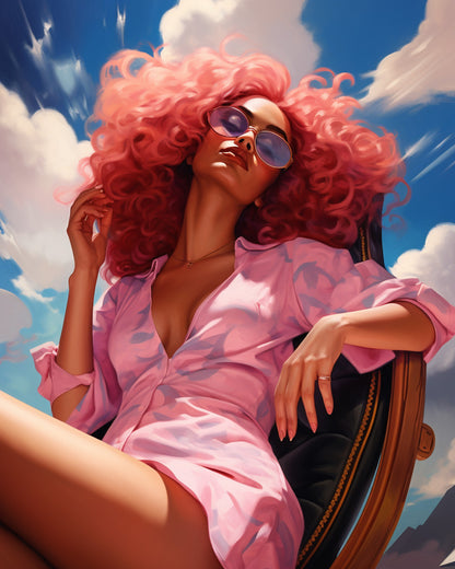 Pink Shirt Pause – Paint by Numbers Kit