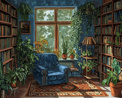 Afternoon in the Reading Room – Paint by Numbers Kit