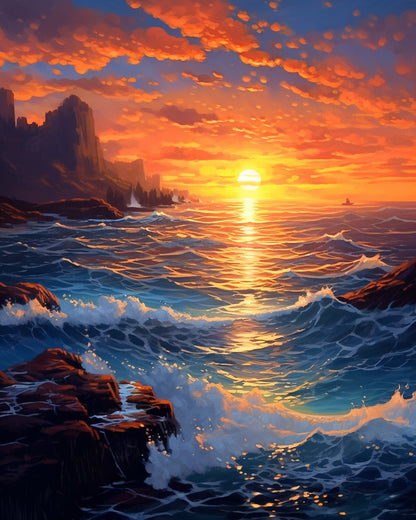 Where the Waves Break – Paint by Numbers Kit