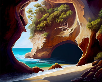 Daylight Through the Cave – Paint by Numbers Kit
