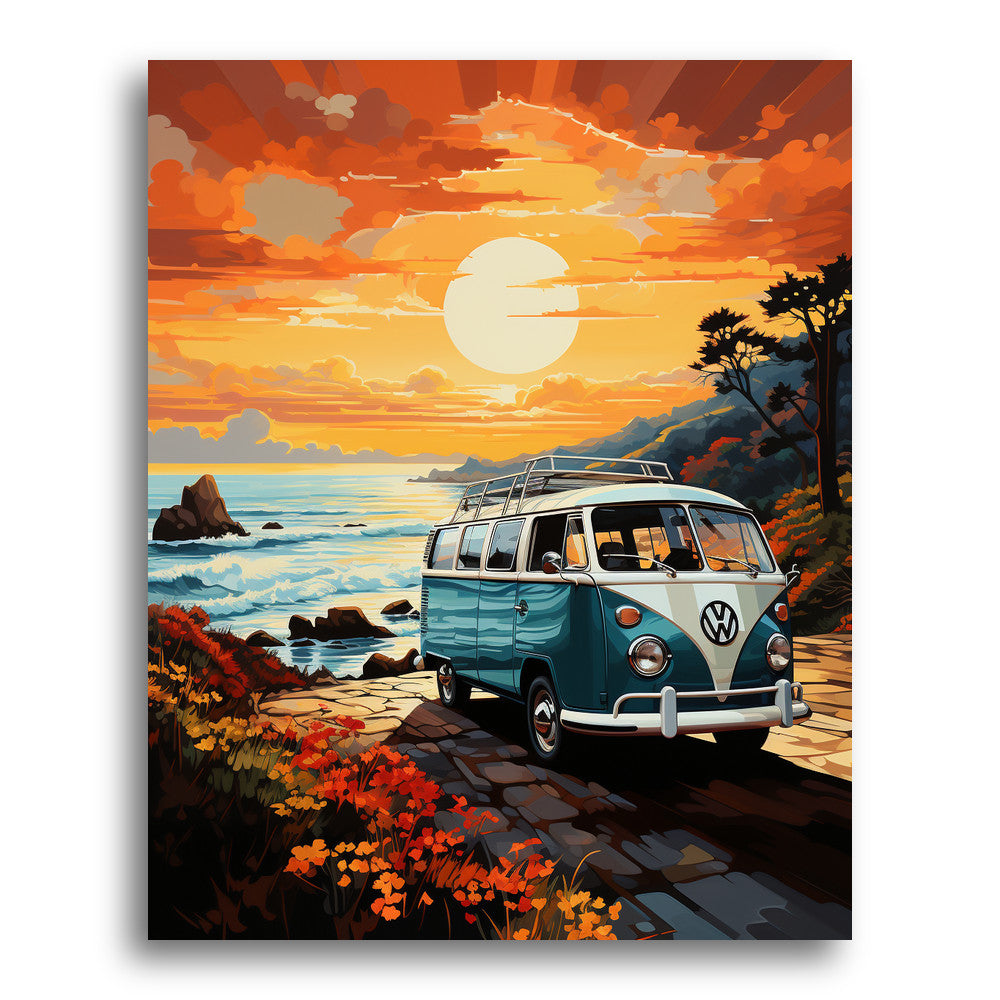 Sunset by the Shoreline – Paint by Numbers Kit