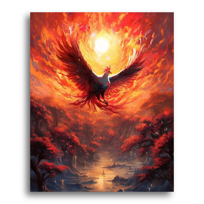 Flight Over Crimson Waters – Paint by Numbers Kit