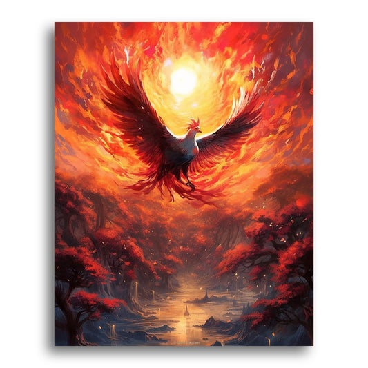 Flight Over Crimson Waters – Paint by Numbers Kit