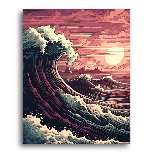 Dawn Wave Ascent – Paint by Numbers Kit