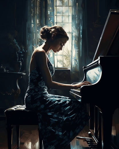 Afternoon at the Piano – Paint by Numbers Kit