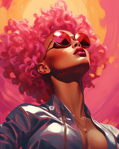 Pink Crown in Flight – Paint by Numbers Kit