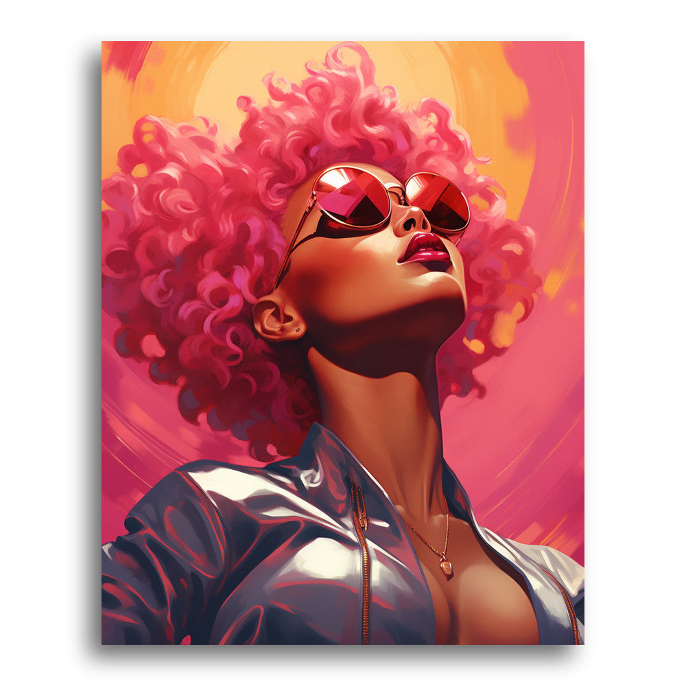 Pink Crown in Flight – Paint by Numbers Kit