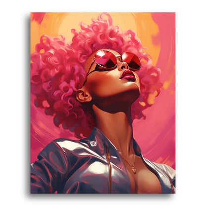 Pink Crown in Flight – Paint by Numbers Kit