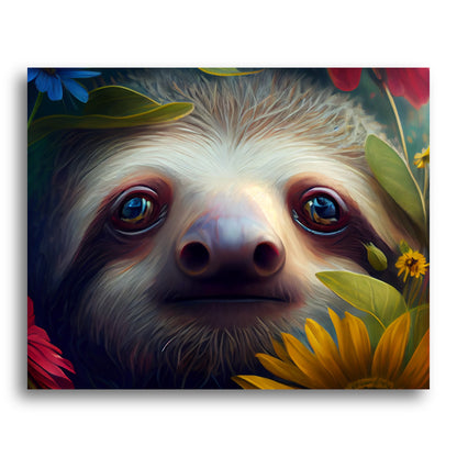 Sloth Among Blooms – Paint by Numbers Kit