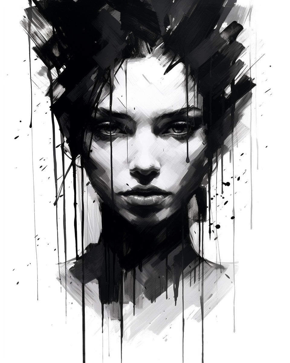 Ink Drip Contemplation – Paint by Numbers Kit