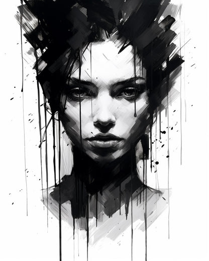 Ink Drip Contemplation – Paint by Numbers Kit