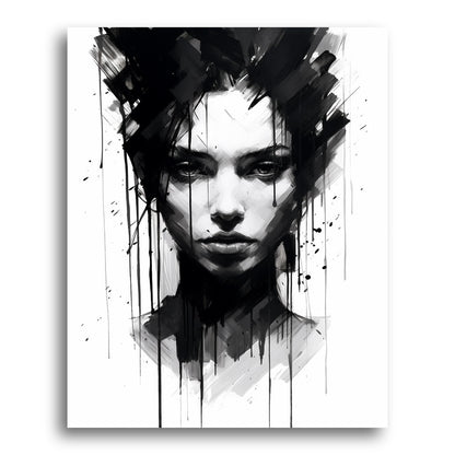 Ink Drip Contemplation – Paint by Numbers Kit