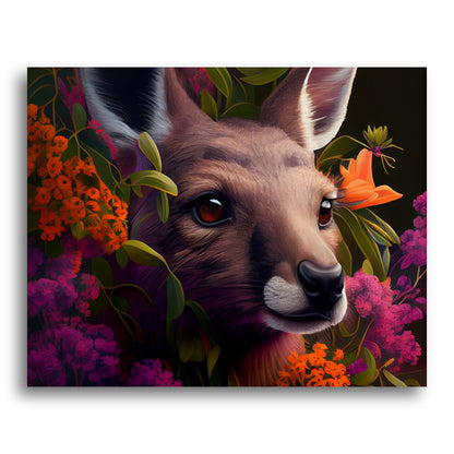 Kangaroo Among Blossoms – Paint by Numbers Kit