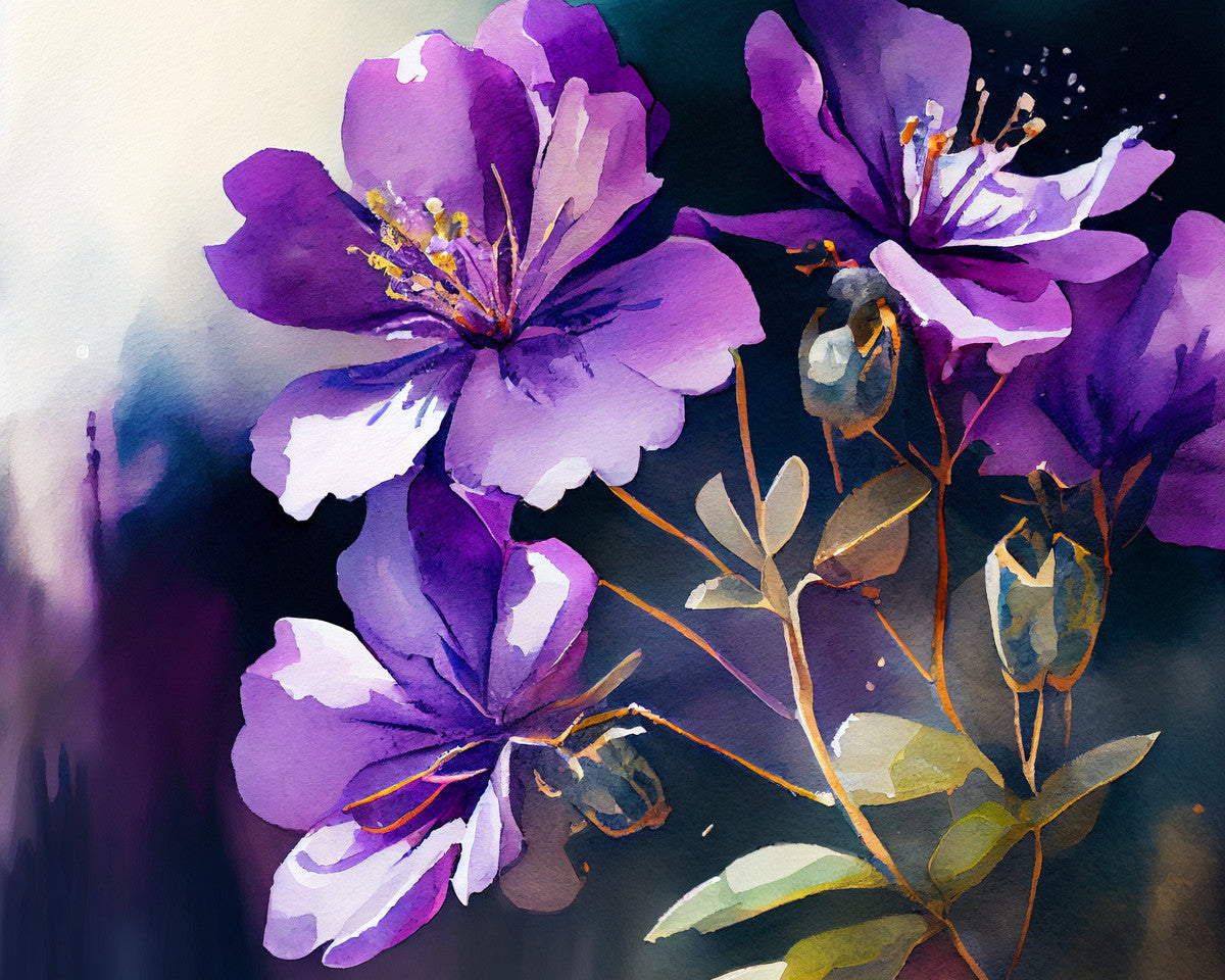 Purple Petal Whisper – Paint by Numbers Kit