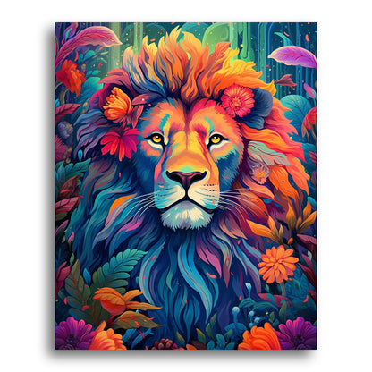 Lion in Bloom – Paint by Numbers Kit