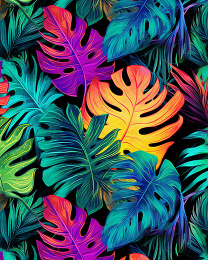 Tropical Leaf Mosaic – Paint by Numbers Kit