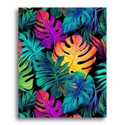 Tropical Leaf Mosaic – Paint by Numbers Kit