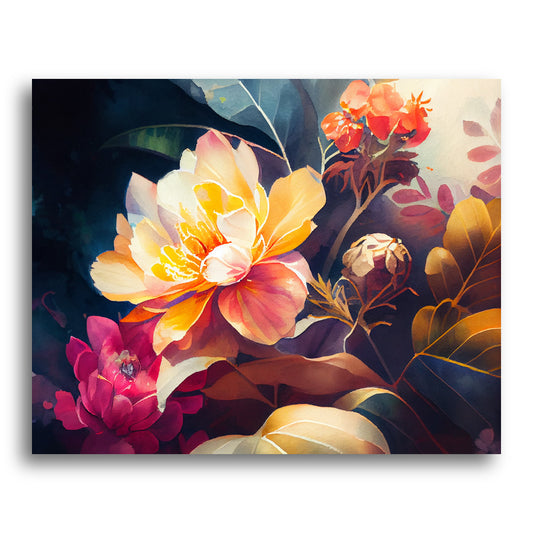 Sunburst Floral Harmony – Paint by Numbers Kit