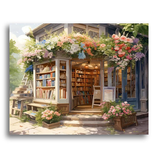 Charming Garden Bookshop – Paint by Numbers Kit