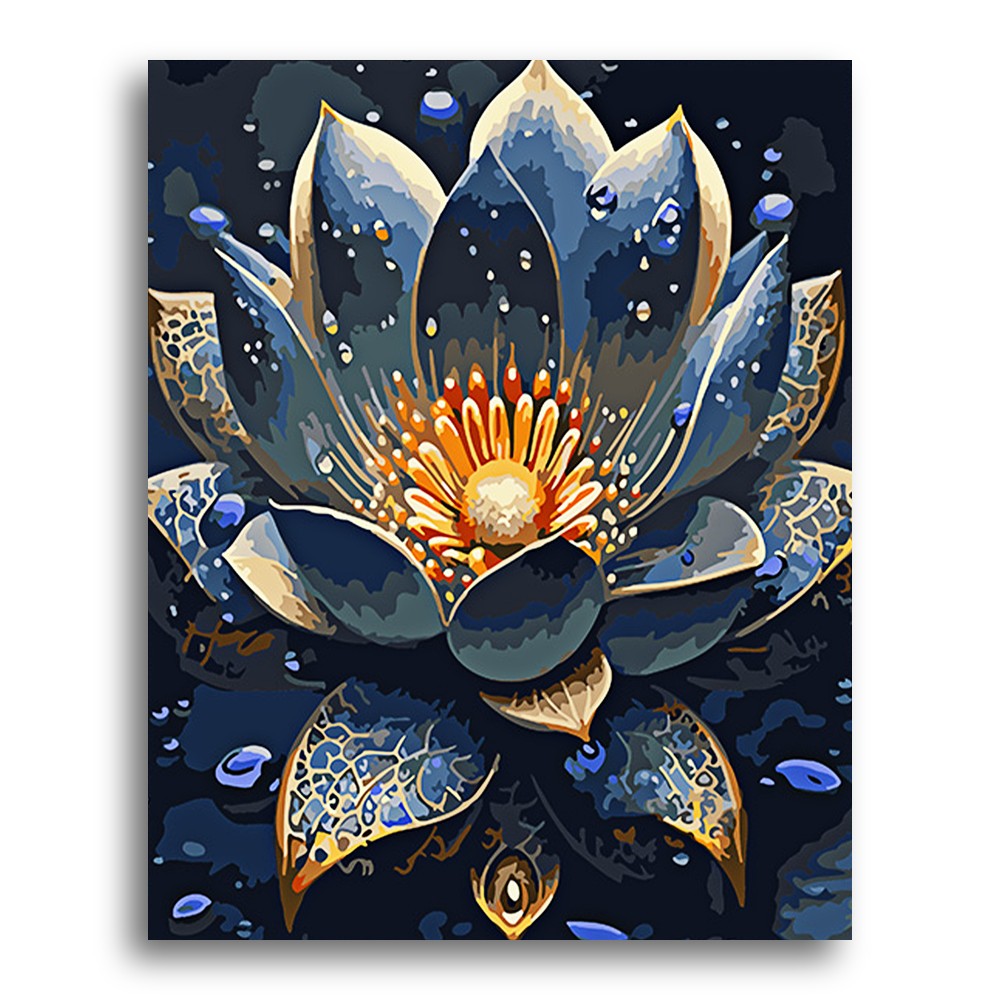 Midnight Lotus Bloom – Paint by Numbers Kit