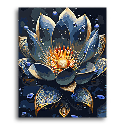 Midnight Lotus Bloom – Paint by Numbers Kit
