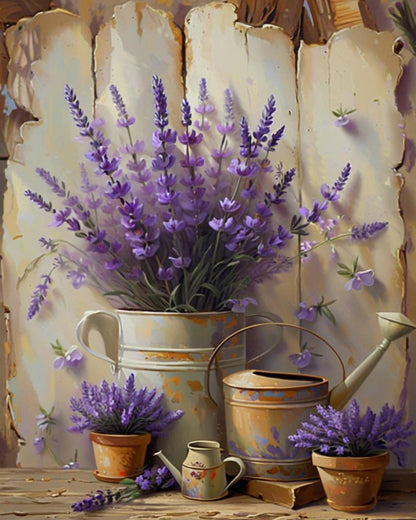 Lavender Garden Still Life – Paint by Numbers Kit
