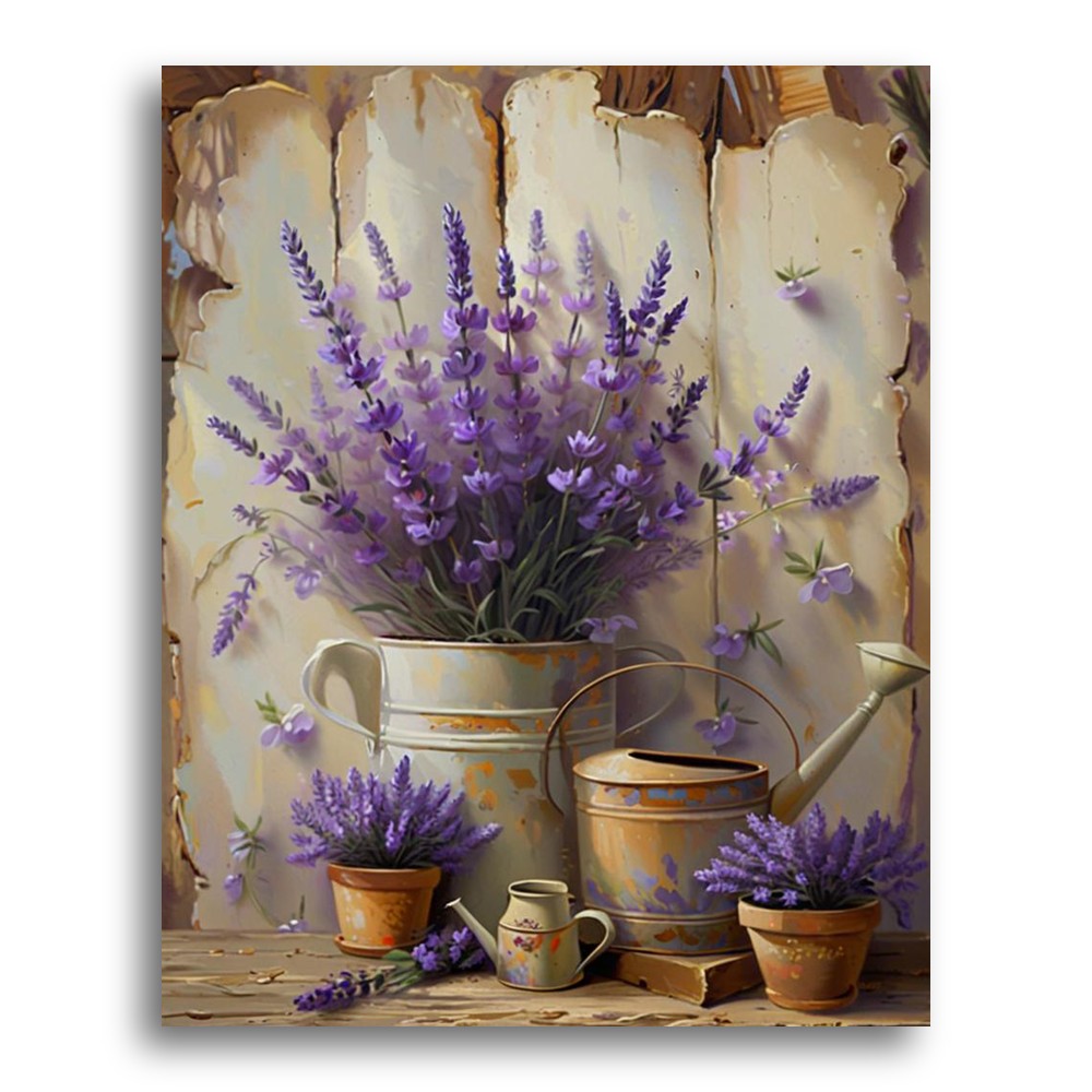Lavender Garden Still Life – Paint by Numbers Kit