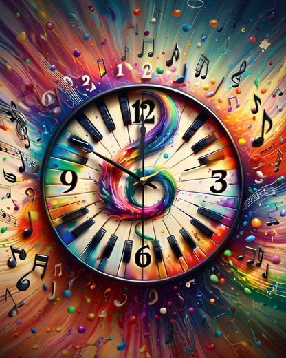 Musical Clock Harmony – Paint by Numbers Kit