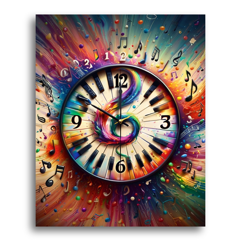 Musical Clock Harmony – Paint by Numbers Kit