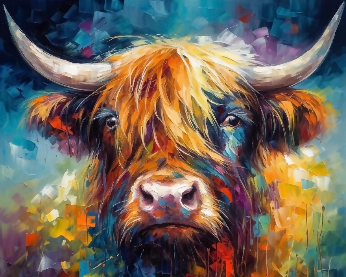 Highland Bull Portrait – Paint by Numbers Kit