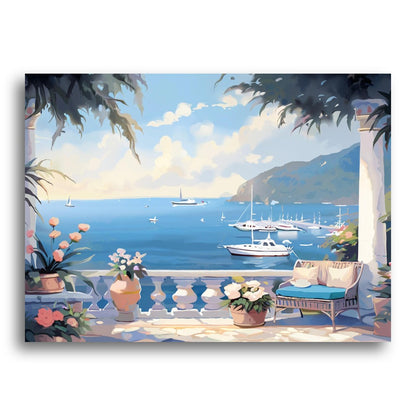 Coastal Yacht Harbor – Paint by Numbers Kit