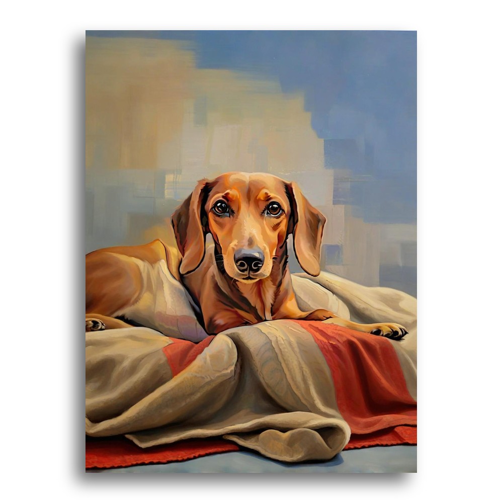 Resting Dachshund Portrait – Paint by Numbers Kit