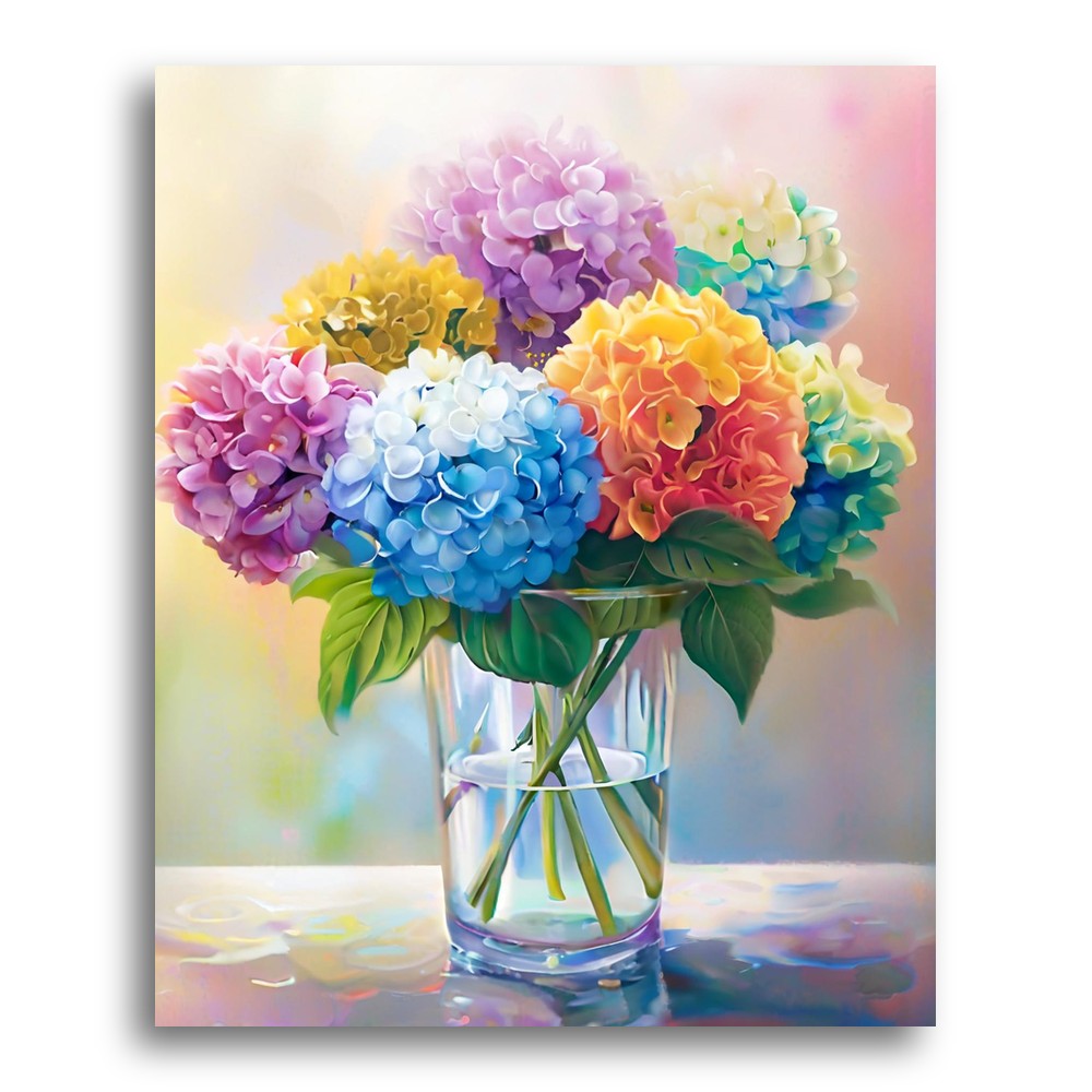 Vibrant Hydrangea Bouquet – Paint by Numbers Kit