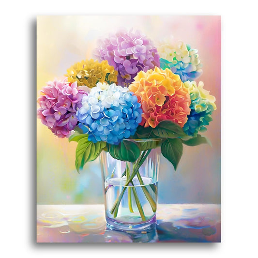 Vibrant Hydrangea Bouquet – Paint by Numbers Kit