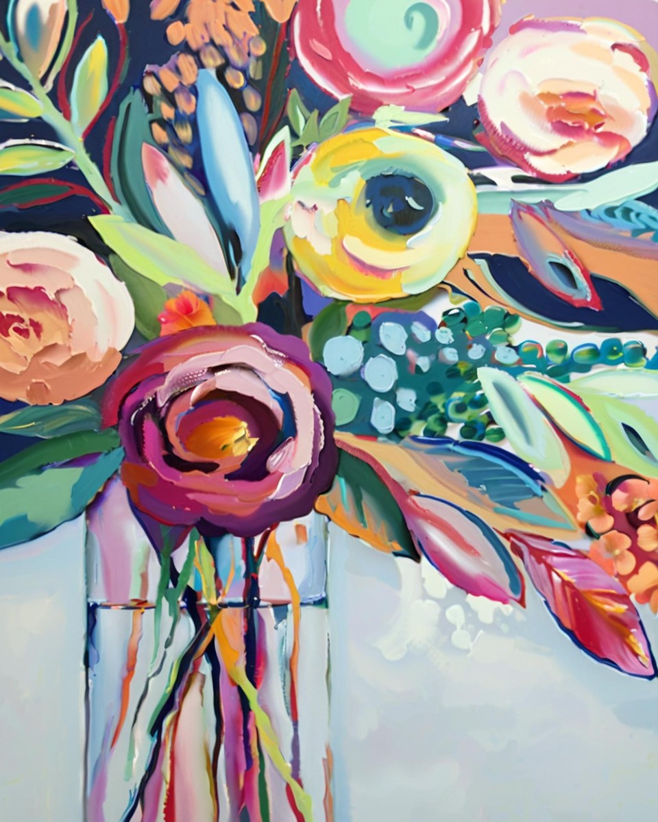 Vibrant Floral Bouquet – Paint by Numbers Kit