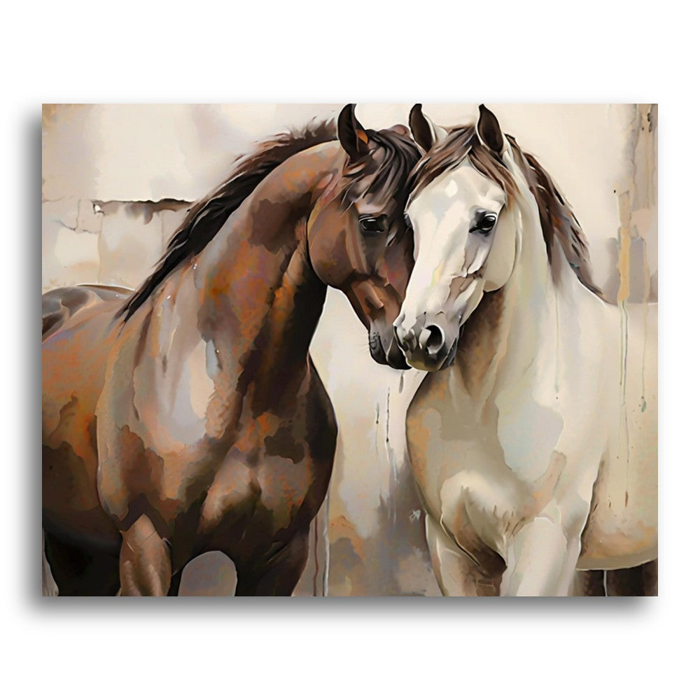 Tender Equine Embrace – Paint by Numbers Kit