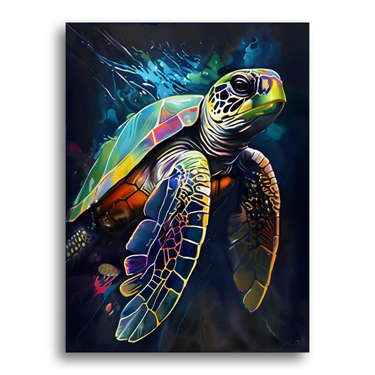 Vibrant Sea Turtle – Paint by Numbers Kit