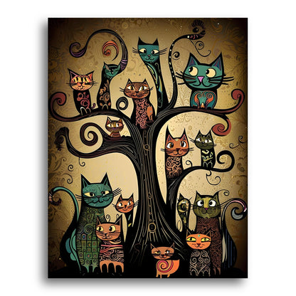 Whimsical Cat Tree – Paint by Numbers Kit