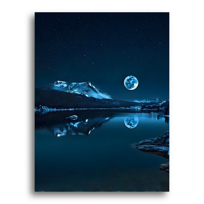 Moonlit Mountain Lake – Paint by Numbers Kit