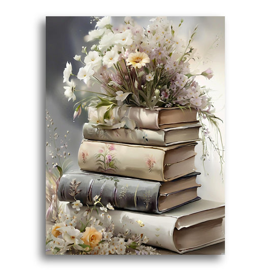 Vintage Floral Books – Paint by Numbers Kit